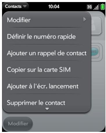 PALM PALM PIXI PLUS - Suppression d'un contact - 1