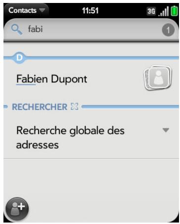 PALM PALM PIXI PLUS - Recherche de contacts - 1