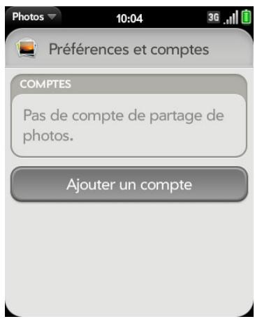 PALM PALM PIXI PLUS - Configuration d'un compte de photos en ligne sur votre téléphone - 1