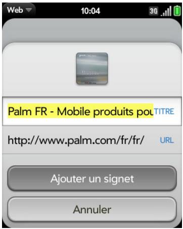 PALM PALM PIXI PLUS - Création d'un signet - 1