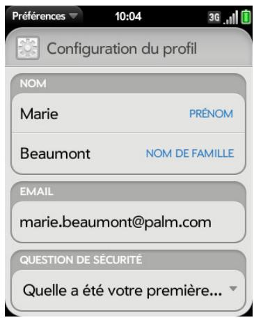 PALM PALM PIXI PLUS - Mettez à jour les paramètres de votre profil palm - 1