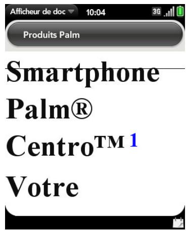 PALM PALM PIXI PLUS - Afficher les commentaires, notes de fin et notes de bas de page dans un document microsoft word - 1