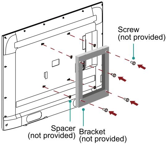 HISENSE 75N5800 - Installing the wall mount bracket (not included) - 1