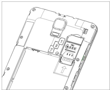 IT WORKS M5028Q - Installer la carte SIM et micro-sim - 2