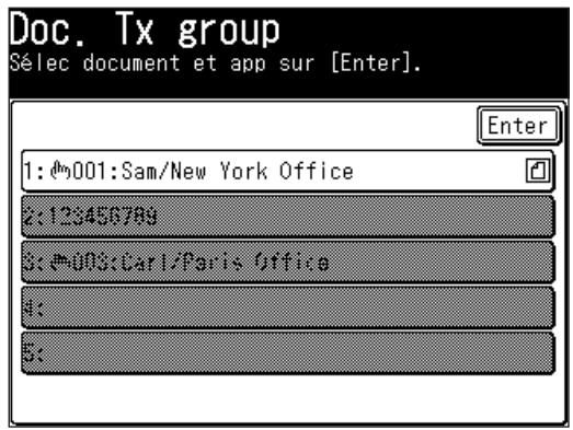 MURATEC F520 - Effacement d'un document enregistré dans une boîte d'envoi groupe - 2