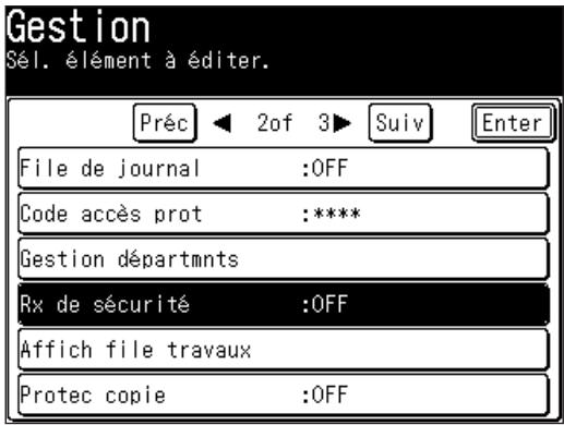 MURATEC F520 - Activation de la réception sécurisée - 1