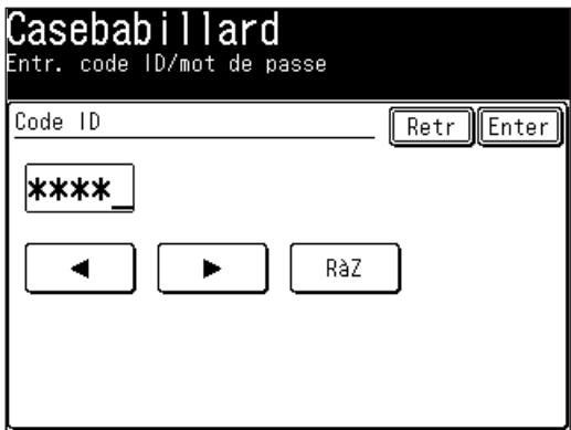 MURATEC F520 - Saisie d'un code I.D. - 1