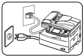 MURATEC F520 - Installes votre machine àproximé d'une prise de téléphone et d'une prise de courant CA - 1