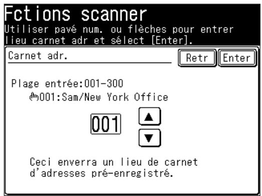 MURATEC F520 - Utilisation du numéro de carnet d'adresses - 2