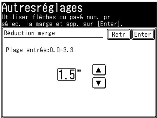 MURATEC F520 - Lorsque vous activez la marge de réduction - 1