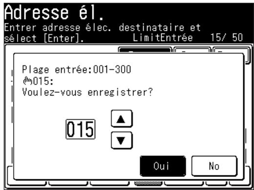 MURATEC F520 - Enregistrer l'adresse de courrier électronique saisie dans le carnet d'adresses - 2
