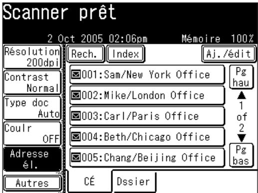 MURATEC F520 - Envoyer un document par e-mail - 2