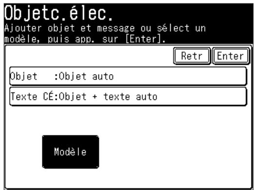 MURATEC F520 - Utilisation d'un modele enregistré - 1