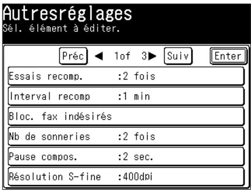 MURATEC F520 - Pour sélectionner le mode de réception sélective - 1