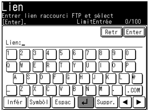 MURATEC F520 - Enregistrement d'un serveur FTP vers un raccourci - 8