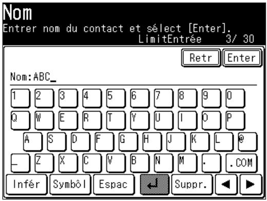 MURATEC F520 - Saisie de caractères alphanumeriques - 1