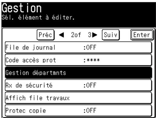 MURATEC F520 - Enregistrement du coût de copie (Gestion des coûts) - 1