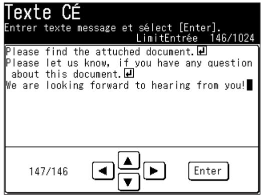 MURATEC F520 - Editor la ligne d'objet et le message texte - 6