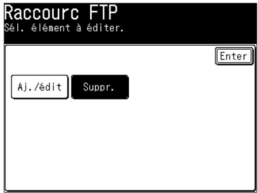 MURATEC F520 - Effacer un raccourci FTP - 1