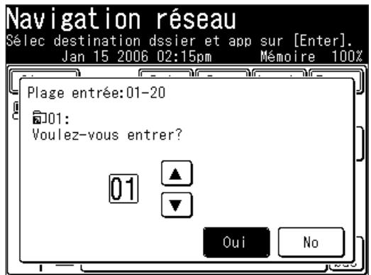 MURATEC F520 - Enregistrer un raccourci dossier à partir de l'écran parcourir - 2
