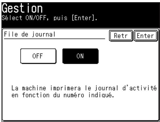 MURATEC F520 - Configurer le journal d'activité - 6