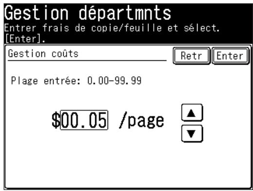 MURATEC F520 - Enregistrement du coût de copie (Gestion des coûts) - 3