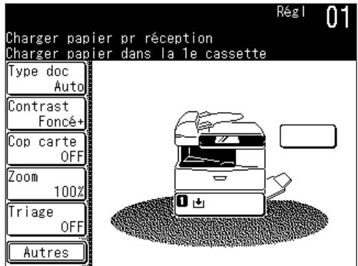 MURATEC F520 - En cas de panne de papier pendant la réception d'un fax - 1