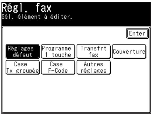 MURATEC F520 - Accès aux paramètres fax par défaut - 1