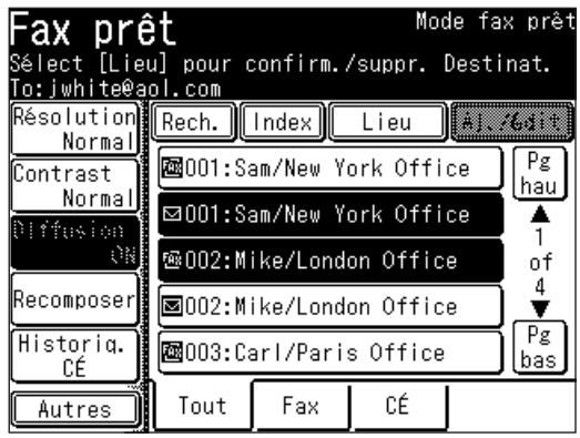 MURATEC F520 - Destinations spécifiées - 1