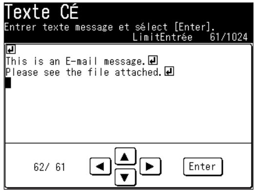 MURATEC F520 - Editor la ligne d'objet et le message texte - 6