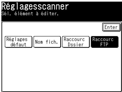 MURATEC F520 - Enregistrement d'un serveur FTP vers un raccourci - 2