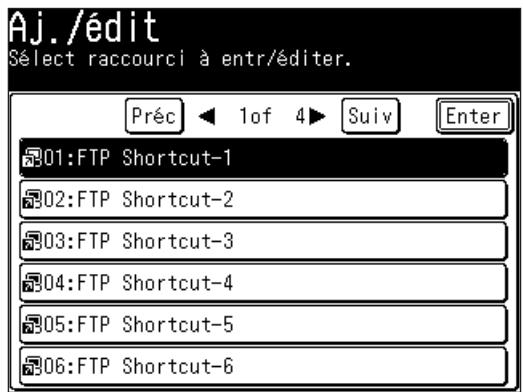 MURATEC F520 - Editor un raccourci FTP - 2