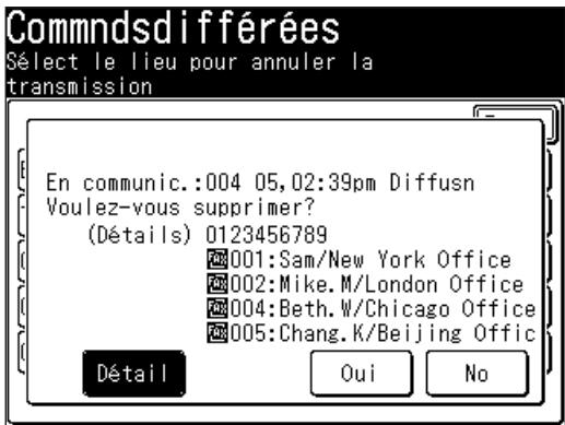 MURATEC F520 - Pour revoir ou annuler une commande - 8