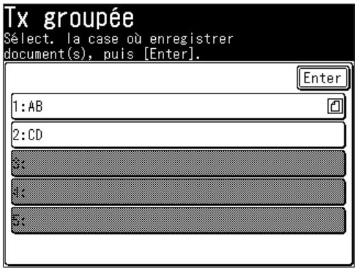 MURATEC F520 - Enregistrement d'un document en vue d'un envoi groupe - 1