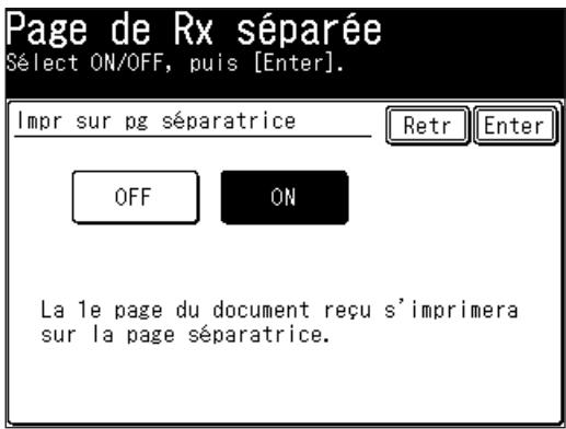 MURATEC F520 - Paramétrr la page de séparation - 5