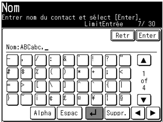 MURATEC F520 - Saisie de symboles et de caractères spéciaux - 1