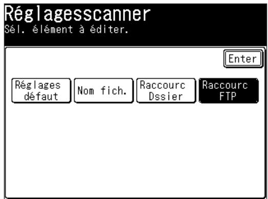 MURATEC MFX1430 - Enregistrement d'un serveur FTP vers un raccourci - 2