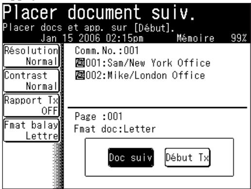 MURATEC MFX1430 - Appuyez sur [Début Tx] lorsque tous les documents ont été numériés. - 3