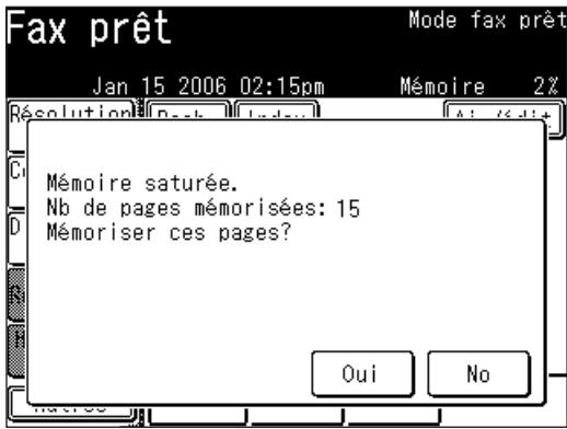 MURATEC MFX1430 - Message de dépassement mémoire - 1