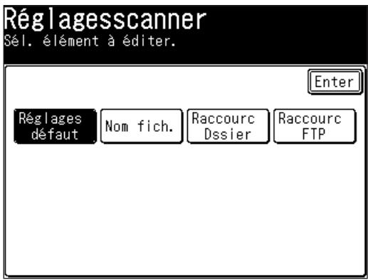 MURATEC MFX1430 - Accès aux paramètres scanner par défaut - 1