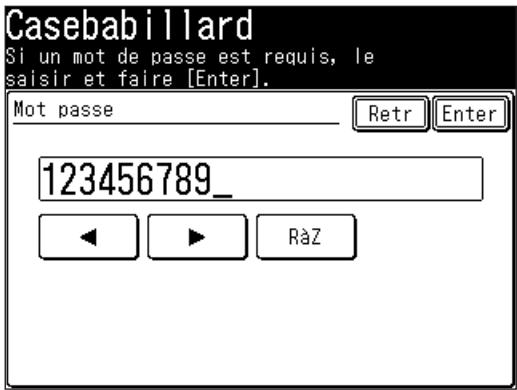 MURATEC MFX1430 - Saisie d'un mot de passer ITU-T - 1