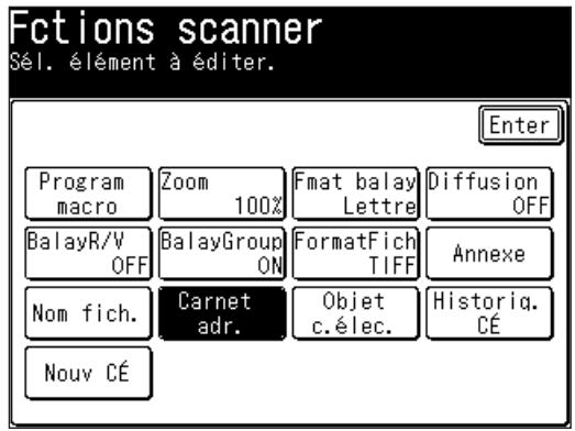 MURATEC MFX1430 - Utilisation du numéro de carnet d'adresses - 1