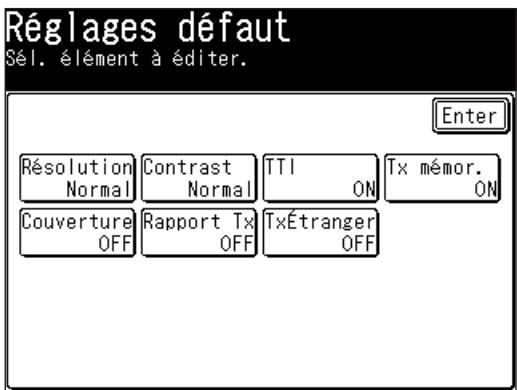 MURATEC MFX1430 - Accès aux paramètres fax par défaut - 2