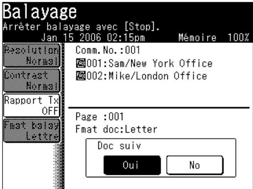 MURATEC MFX1430 - Appuyez sur [Début Tx] lorsque tous les documents ont été numériés. - 2