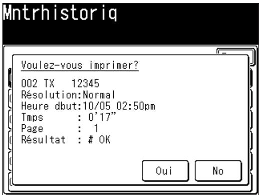 MURATEC MFX1430 - Consulter l'historique d'envoir/reception de fax - 3