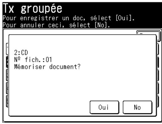 MURATEC MFX1430 - Appuyez sur [Oui]. - 1