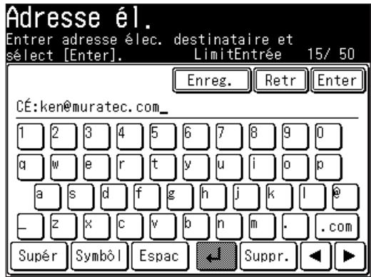 MURATEC MFX1430 - Enregistrer l'adresse de courrier électronique saisie dans le carnet d'adresses - 1