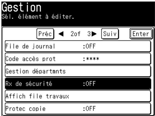 MURATEC MFX1430 - Activation de la réception sécurisée - 1