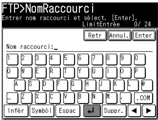 MURATEC MFX1430 - Enregistrement d'un serveur FTP vers un raccourci - 2