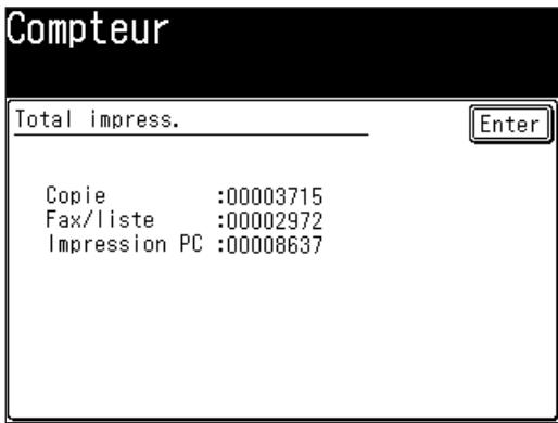 MURATEC MFX1430 - Vérification du nombre de pages imprimées - 2